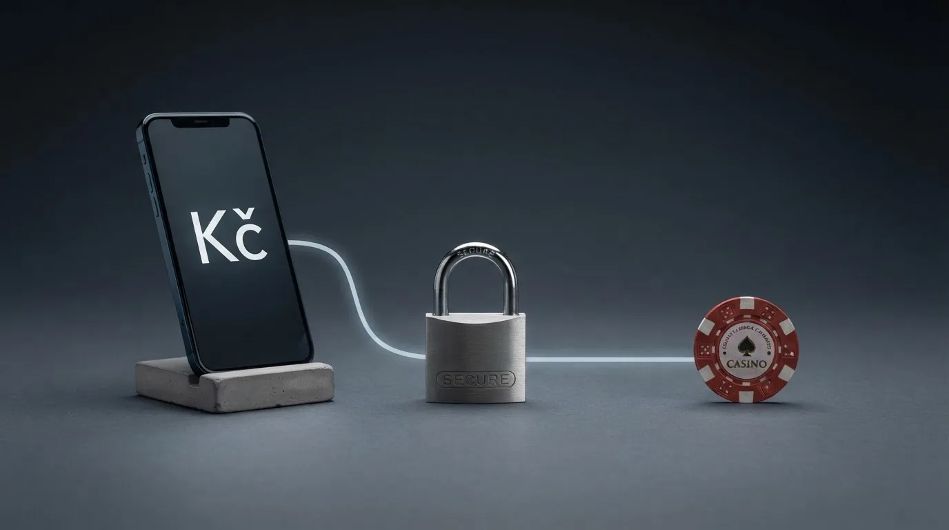 Schéma průběhu vkladu přes NeteraPay — hráč, mobilní telefon, NeteraPay rozhraní a logo casina v řetězci