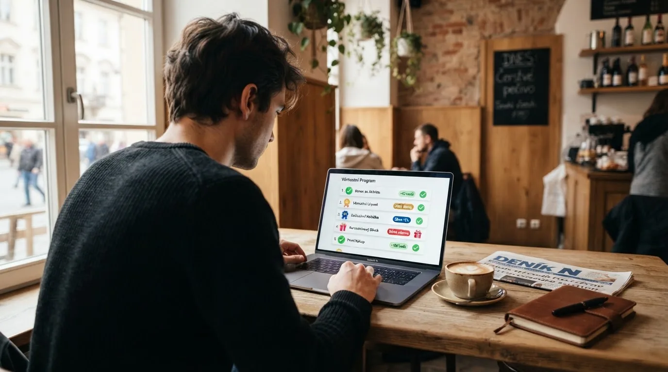 Přehledná tabulka deseti licencovaných online kasin s jejich uvítacími bonusy, free spiny a podmínkami wageru